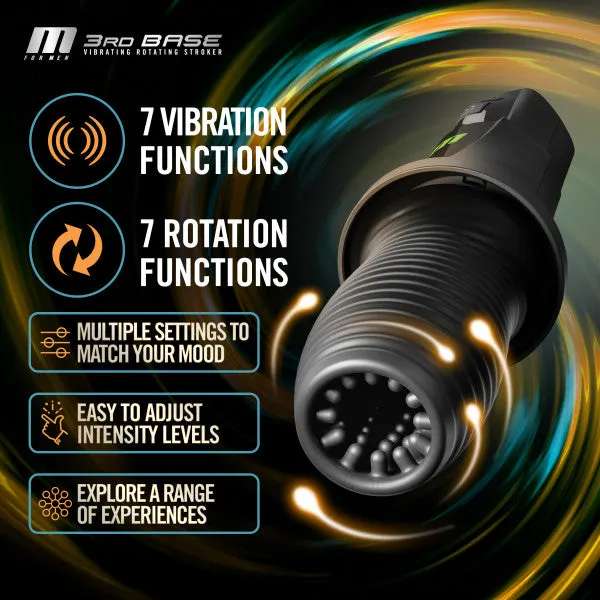 Third Base Vibrating Rotating Automatic Stroker Blush Male Sex Toys