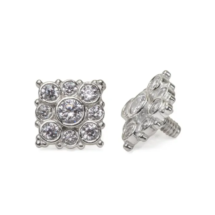 Tilum 14g12g Internally Threaded 14kt White Gold Effloresce Crystal Jeweled Top Price Per 1 Tilum Anal Tilum 14g12g Internally Threaded 14kt White Gold Effloresce Crystal Jeweled Top Price Per 1 Tilum Anal