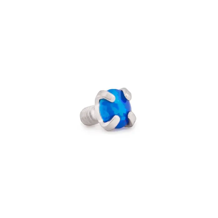Tilum 14g12g Internally Threaded Square ProngSet 25mm Round Opal Top Price Per 1 Tilum Anal