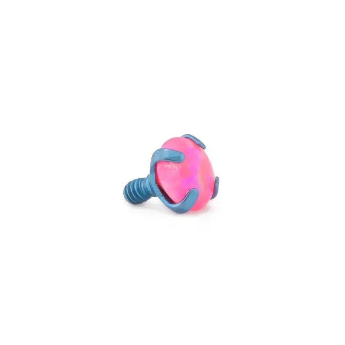 Tilum 14g12g Internally Threaded Square ProngSet 25mm Round Opal Top Price Per 1 Tilum Anal