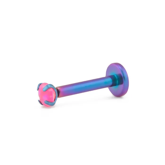 Tilum 14g12g Internally Threaded Square ProngSet 25mm Round Opal Top Price Per 1 Tilum Anal