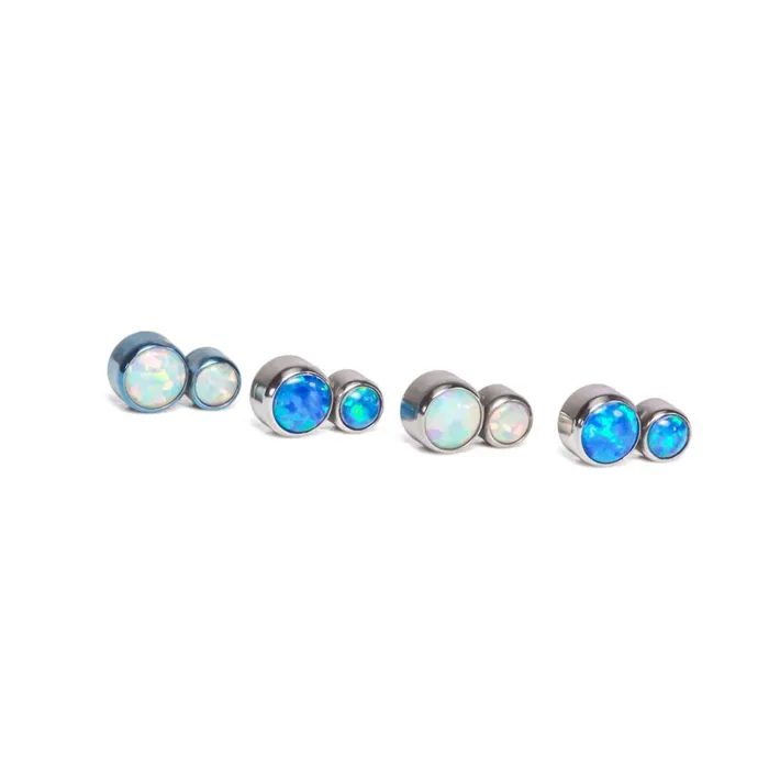 Tilum 14g12g Internally Threaded Stacked Opal Cluster Top Price Per 1 Tilum Vibrators