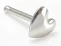 Tilum 14kt White Gold Heart Nose Bone 20g Nostril Body Jewelry Tilum Anal
