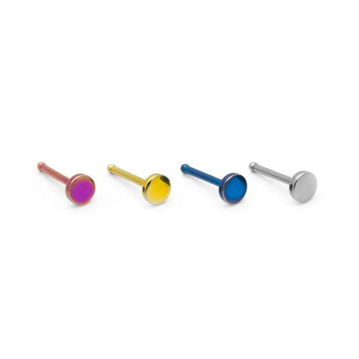 Tilum 20g Titanium Nose Bone with Flat Disc Tilum Male Sex Toys
