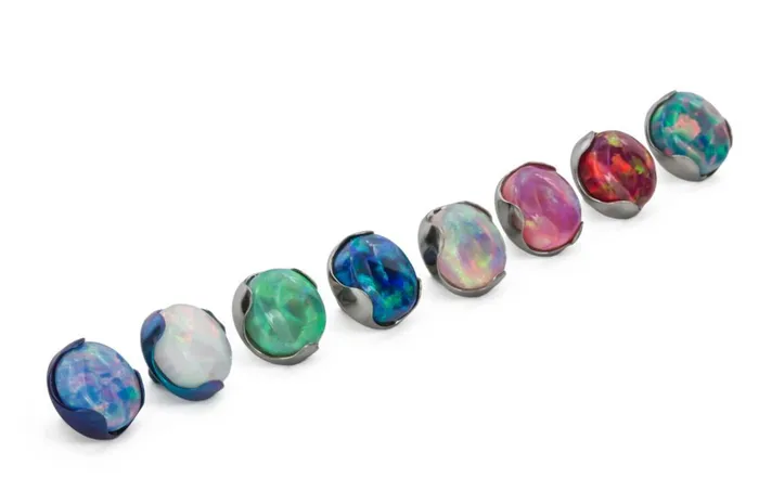 Tilum Anal Tilum 14g12g Titanium 4mm Opal ProngSet Top Price Per 1