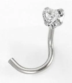 Tilum Anal Tilum 14kt White Gold PRONG HEART Nose Screw 20g Nostril Body Jewelry Tilum Anal Tilum 14kt White Gold PRONG HEART Nose Screw 20g Nostril Body Jewelry
