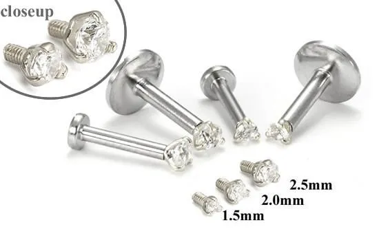 Tilum Anal Tilum 18g16g Internally Threaded White Gold Crystal Jewel Top Price Per 1 Tilum Anal Tilum 18g16g Internally Threaded White Gold Crystal Jewel Top Price Per 1