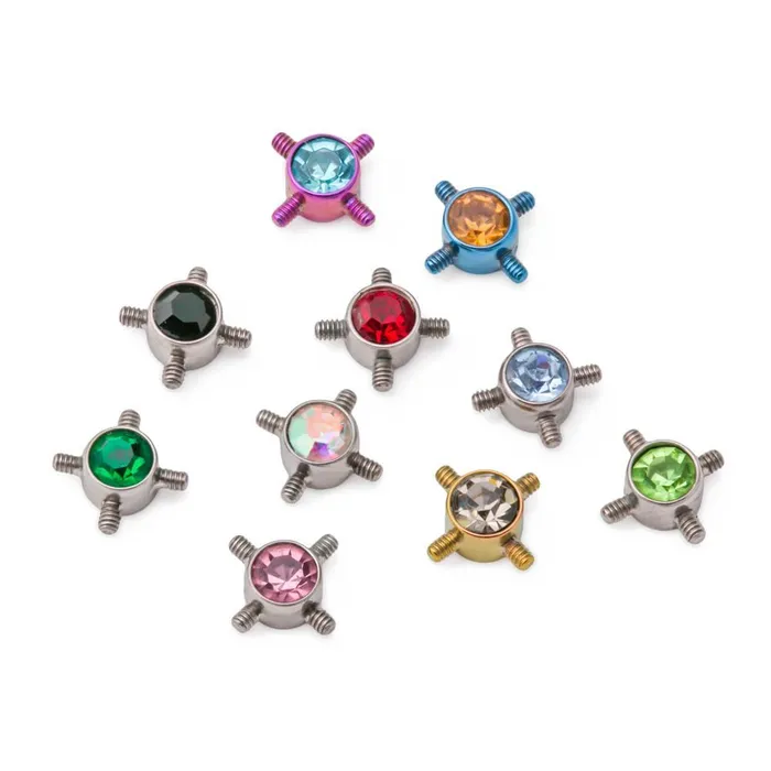 Tilum Tilum 14g12g Internally FourThreaded Titanium Orbital Jewel Top Price Per 1 Vibrators