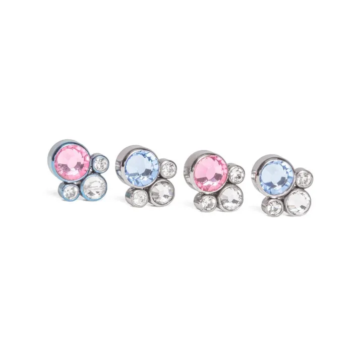 Tilum Tilum 14g12g Internally Threaded Bubble Cluster Top Choose 4mm Jewel Color Price Per 1 Vibrators