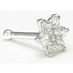 Tilum Tilum 14kt White Gold Flower NOSE BONE 20g Vibrators