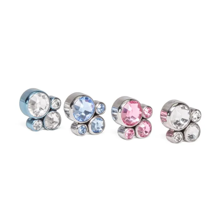 Tilum Vibrators Tilum 14g12g Internally Threaded Jewel Bubble Cluster Top Price Per 1