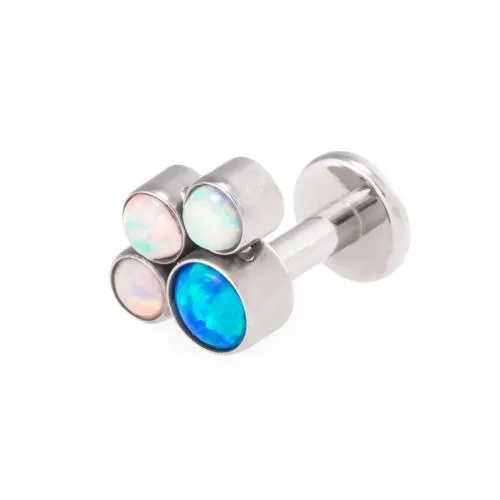 Tilum Vibrators Tilum 14g12g Internally Threaded Paw Print Cluster Top Choose 4mm Opal Price Per 1