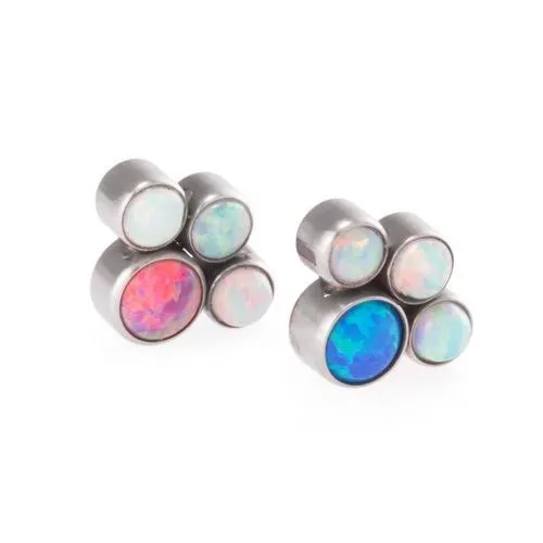 Tilum Vibrators Tilum 14g12g Internally Threaded Paw Print Cluster Top Choose 4mm Opal Price Per 1