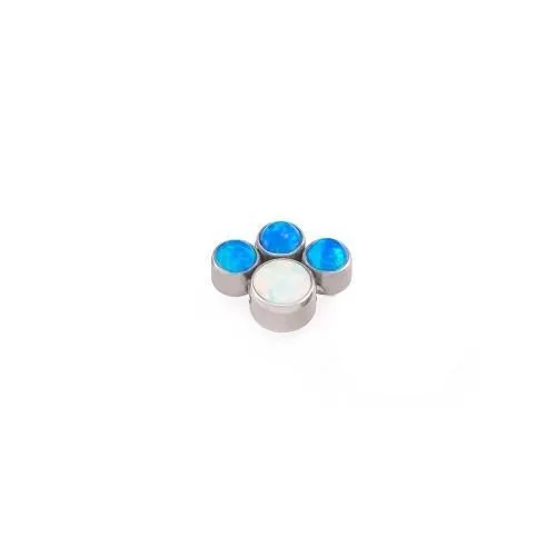 Tilum Vibrators Tilum 14g12g Internally Threaded Paw Print Cluster Top Choose 4mm Opal Price Per 1