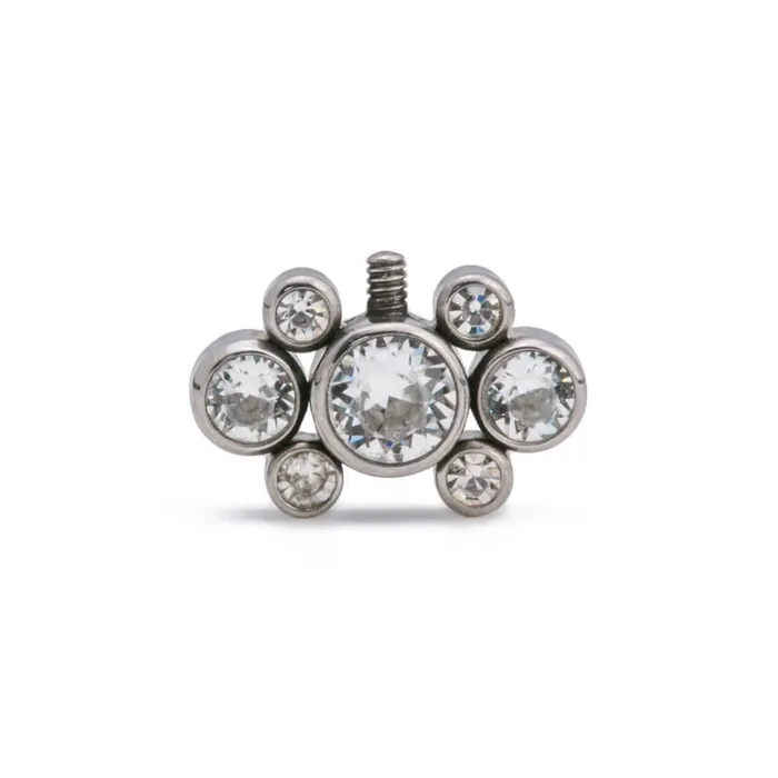 Tilum Vibrators Tilum 14g12g Internally Threaded Titanium Seven Jewel Cluster Top Price Per 1 Tilum Vibrators Tilum 14g12g Internally Threaded Titanium Seven Jewel Cluster Top Price Per 1