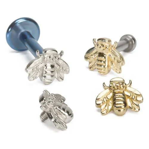 Tilum Vibrators Tilum 14g or 12g Internally Threaded 14kt White Gold Bumble Bee Top Price Per 1