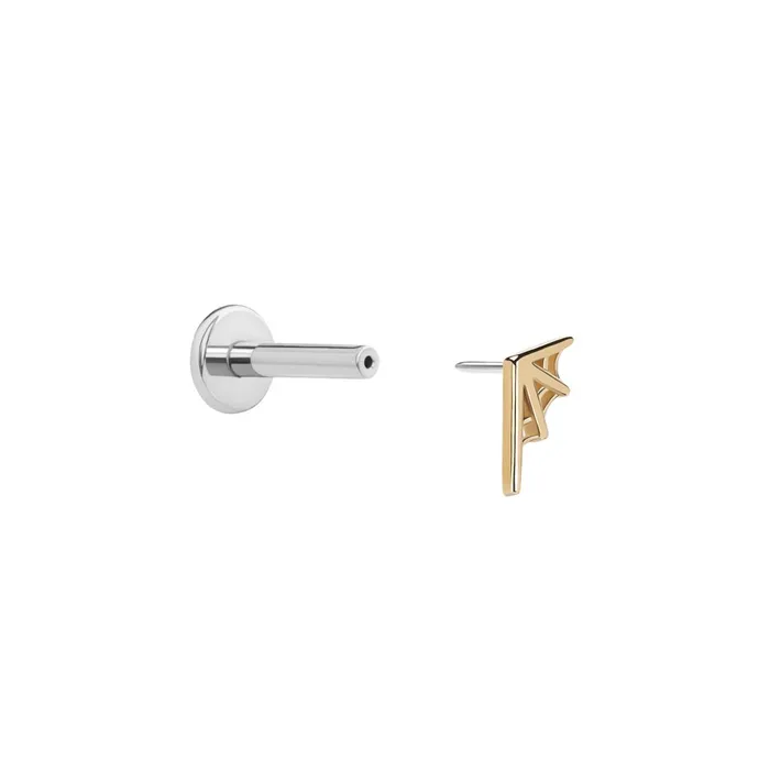 Tilum Vibrators Tilum 14kt Yellow Gold Corner Web Threadless Top Price Per 1 Pick Orientation