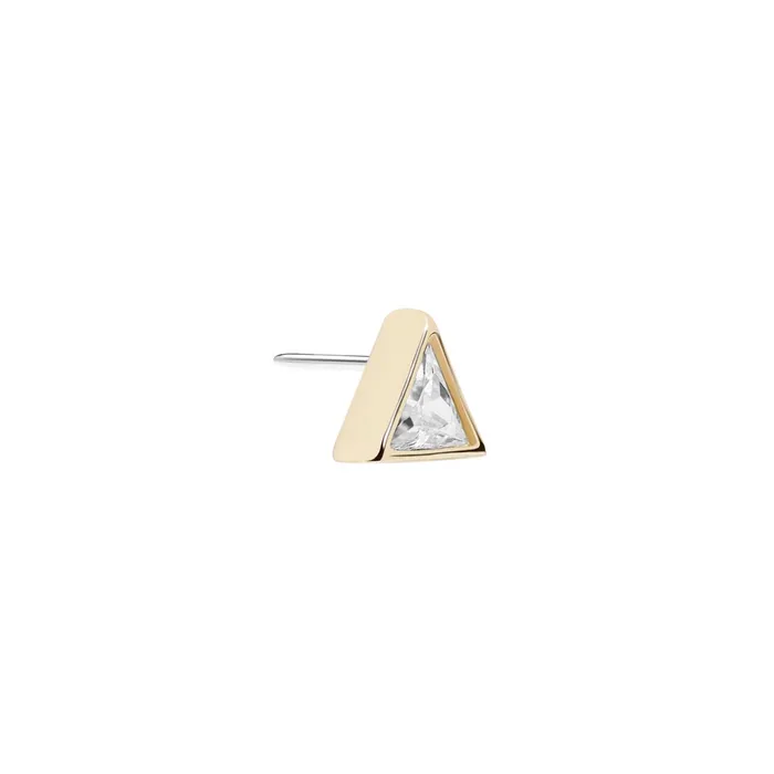Tilum Vibrators Tilum 14kt Yellow Gold Jeweled Triangle Threadless Top Price Per 1 Pick Jewel Color