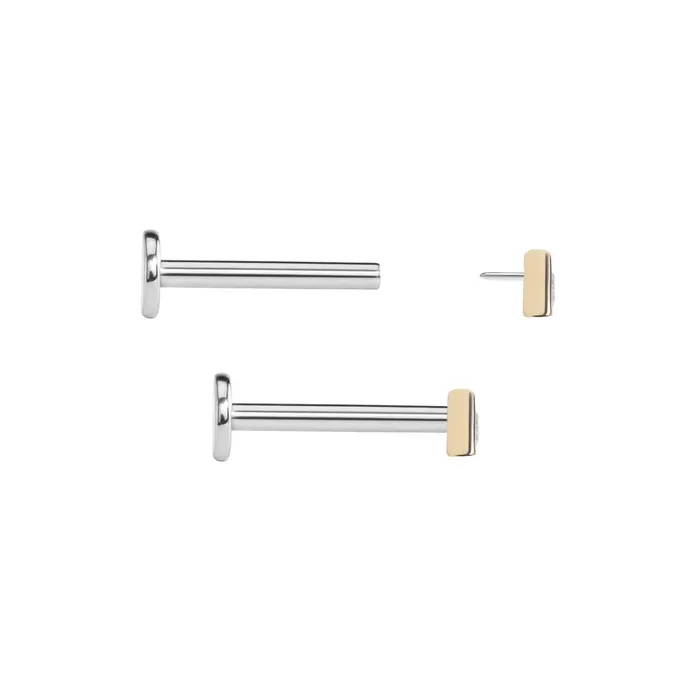 Tilum Vibrators Tilum 14kt Yellow Gold Jeweled Triangle Threadless Top Price Per 1 Pick Jewel Color