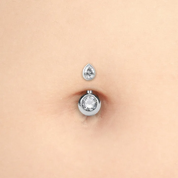 Tilum Vibrators Tilum Beveled Teardrop Jewel Titanium Threadless Top Price Per 1