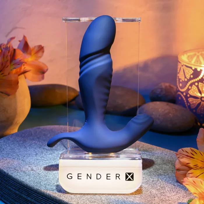 True Blue Rechargeable Thrusting Silicone Vibrator Evolved Novelties Vibrators