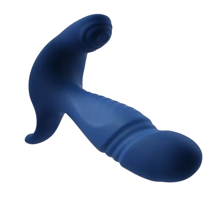 True Blue Rechargeable Thrusting Silicone Vibrator Evolved Novelties Vibrators