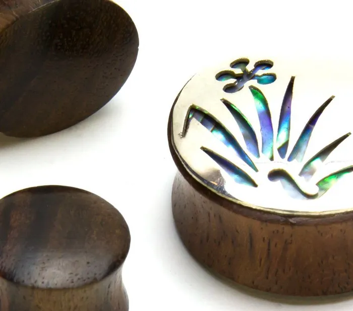 Vibrators Elementals Organics Abalone Whispering Meadow Negative Space Art Plugs 12mm24mm Price Per 2