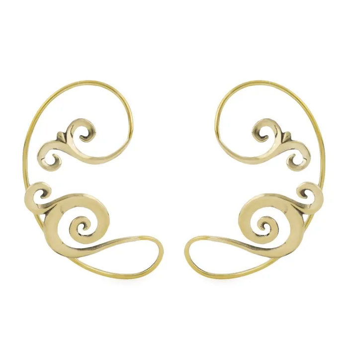 Vibrators Elementals Organics Polished Brass Spiral Filigree Ear Wrap Price Per 2 Vibrators Elementals Organics Polished Brass Spiral Filigree Ear Wrap Price Per 2