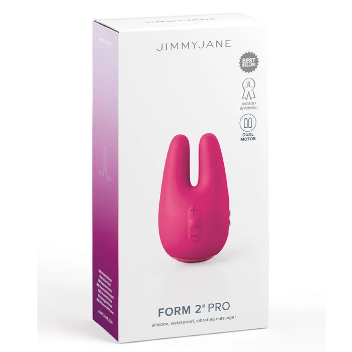 Vibrators Pipedream Products JimmyJane Form 2 Pro Dual Motor External Vibrator Pink