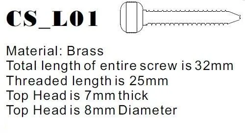 Vibrators Precision Long Brass Contact Screw M4 Metric Version 1