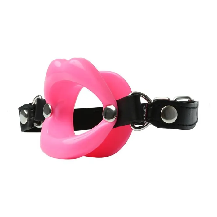 Vibrators Sex and Mischief Silicone Lip Shaped Mouth Gag Pink Sportsheets