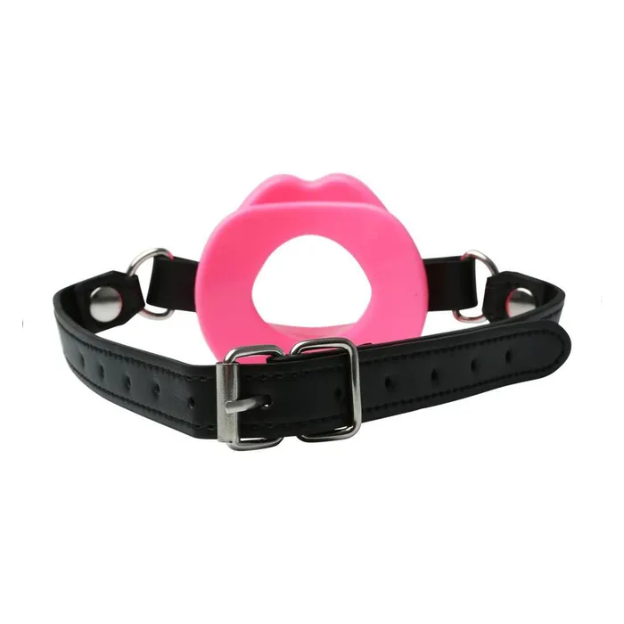 Vibrators Sex and Mischief Silicone Lip Shaped Mouth Gag Pink Sportsheets
