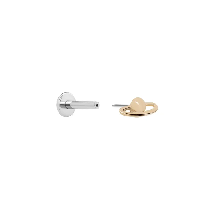 Vibrators Tilum 14kt Yellow Gold Saturn Threadless Top Price Per 1 Tilum