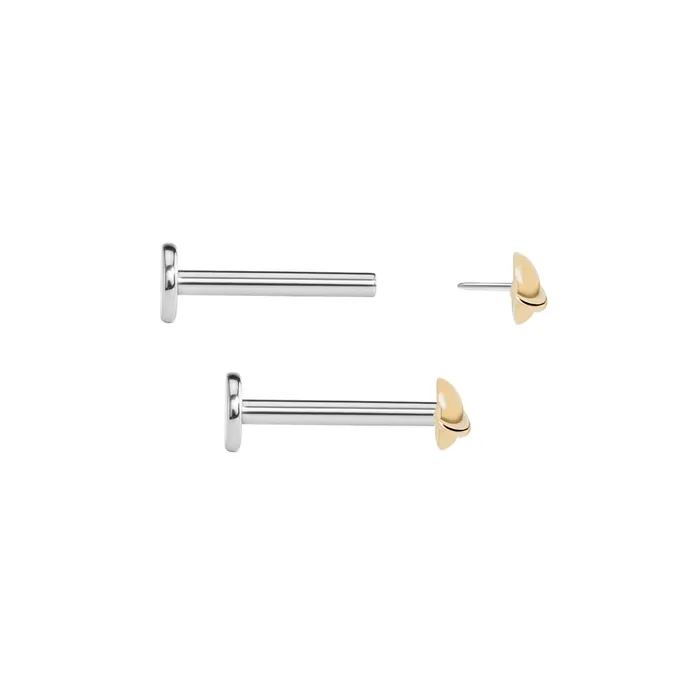 Vibrators Tilum 14kt Yellow Gold Saturn Threadless Top Price Per 1 Tilum