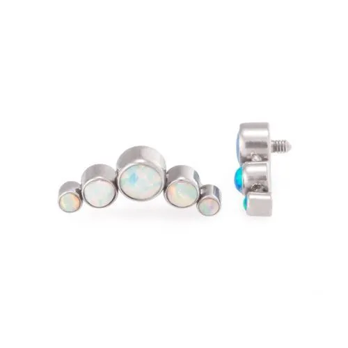 Vibrators Tilum Tilum 14g12g Internally Threaded Crescent Opal Cluster Top Price Per 1 Vibrators Tilum Tilum 14g12g Internally Threaded Crescent Opal Cluster Top Price Per 1