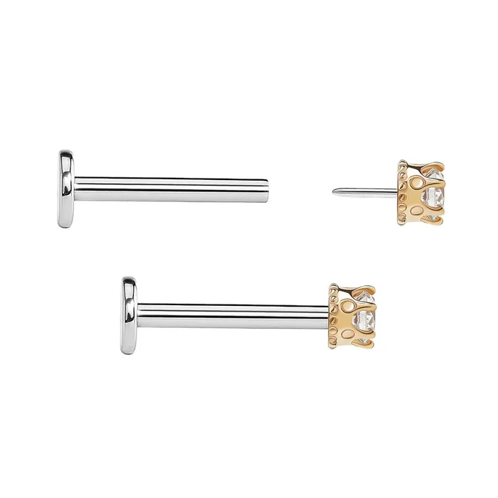 Vibrators Tilum Tilum 14kt Gold Prince Crown Jewel Threadless Top Price Per 1