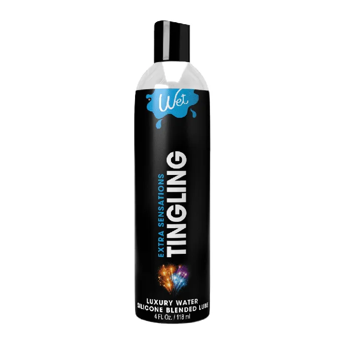 Wet Extra Sensations Tingling Water and Silicone Blended Lubricant Trigg Laboratories Inc Male Sex Toys