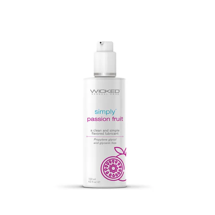 Wicked Lubes Lubricants Wicked Simply Passion Fruit Flavored Water Based Lubricant 4 oz