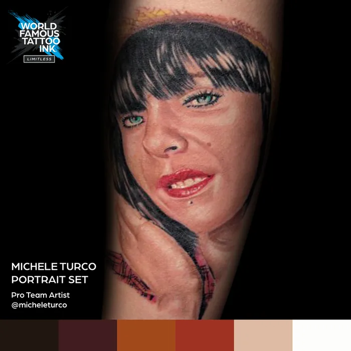 World Famous Anal 6 Color Michele Turco Portrait Set World Famous Tattoo Ink 1oz