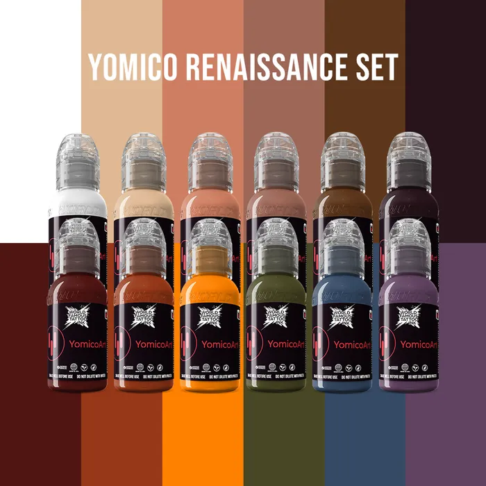 World Famous Anal Yomico Moreno Renaissance Set World Famous Tattoo Ink 1oz