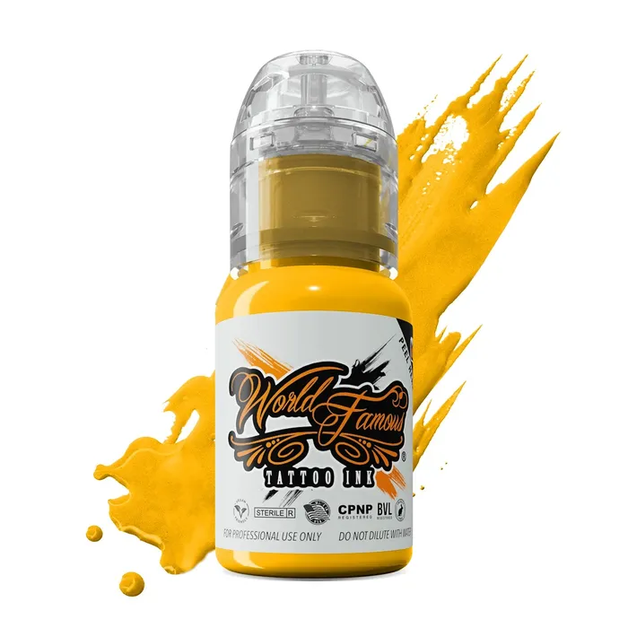 World Famous USA Yellow World Famous Tattoo Ink Pick Size Male Sex Toys