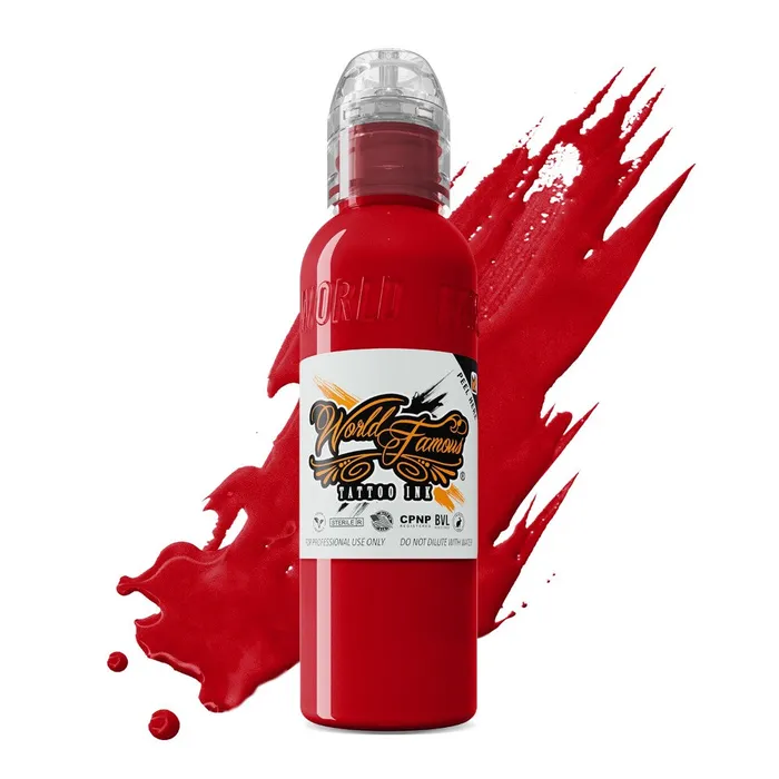 World Famous Vibrators Master Mike Demon Red World Famous Tattoo Ink Pick Size