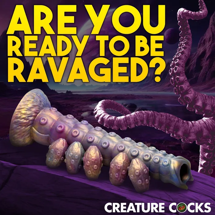 XR Brands Female Sex Toys Deep Invader Tentacle Ovipositor Silicone Fantasy Role Play Dildo With Eggs