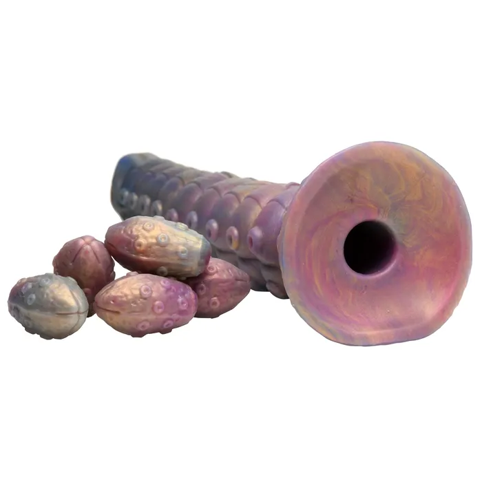 XR Brands Female Sex Toys Deep Invader Tentacle Ovipositor Silicone Fantasy Role Play Dildo With Eggs