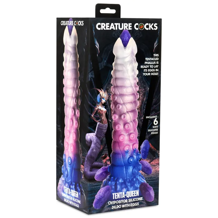 XR Brands TentaQueen Ovipositor Silicone Fantasy Role Play Dildo With Eggs Female Sex Toys