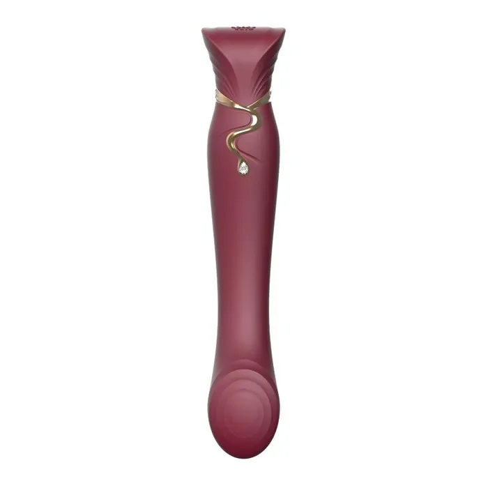 ZALO USA Female Sex Toys ZALO USA Queen Set Gspot PulseWave Vibrator with Suction Sleeve Wine Red
